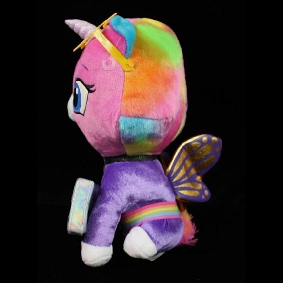 Rainbow Butterfly Unicorn Kitty 14" DJ Felicity Plush. - Picture 2 of 6